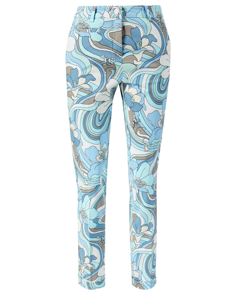Cambio Damen Stoffhose 'Stella Easy Kick' Hellblau