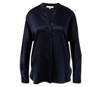 Seidenbluse mit tiefem V-Ausschnitt
