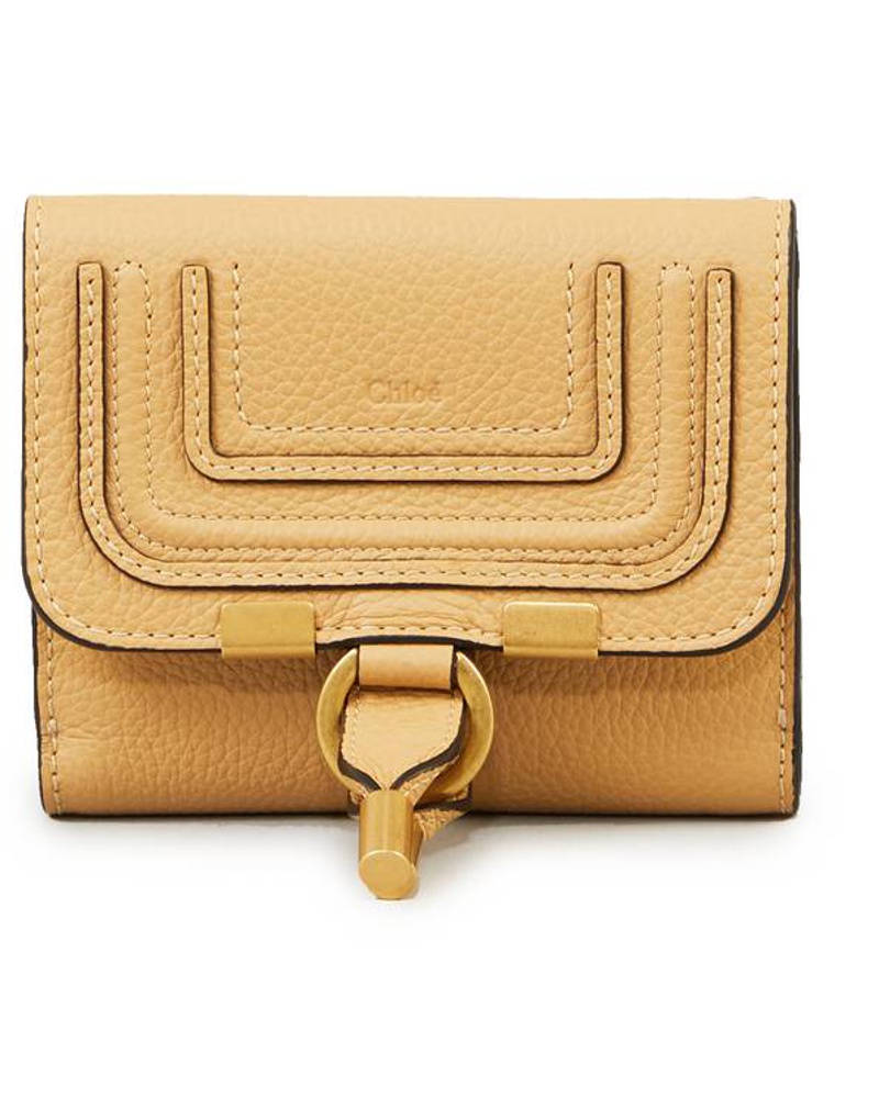 Orange & Gold Chloe lange Brieftasche Geldbörse Messing Platte Gold Nieten Chloe Geldbörse 