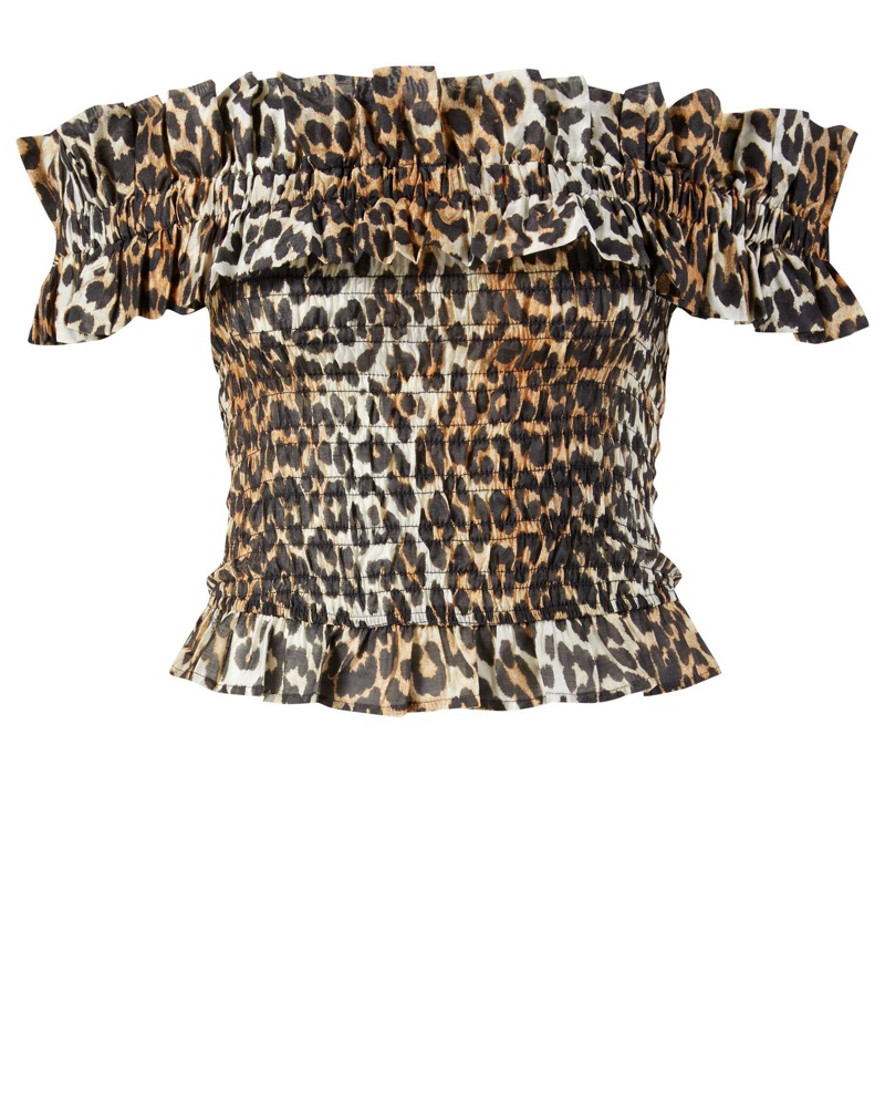 Ganni Damen Off-Shoulder Top