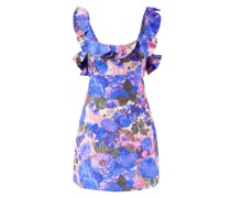 Leinen-Kleid 'High Tide Frilled Mini' Multi/Violett
