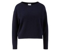 Cashmere-Rundhalspullover Marineblau