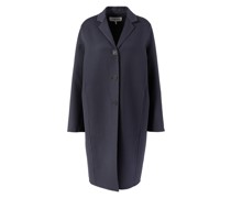 Wollmantel Marineblau