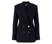 Woll-Blazer Marineblau