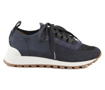 Sneaker aus Strick Marineblau