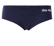 Shorts mit Logo-Stickerei Marineblau