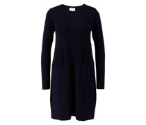Woll-Cashmere-Kleid Marineblau