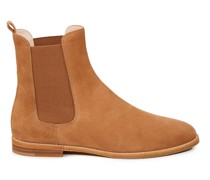 Chelsea Boots aus Veloursleder Cognac