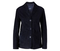 Lederblazer 'Perry' Marineblau