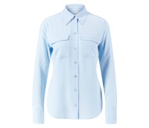 Seidenbluse Hellblau