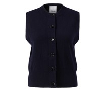 Woll-Cashmere-Pullunder Marineblau