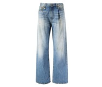 Wide-Leg Jeans 'Damon' Mittelblau