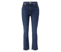 Straight-Leg Jeans 'Riley Long' Marineblau