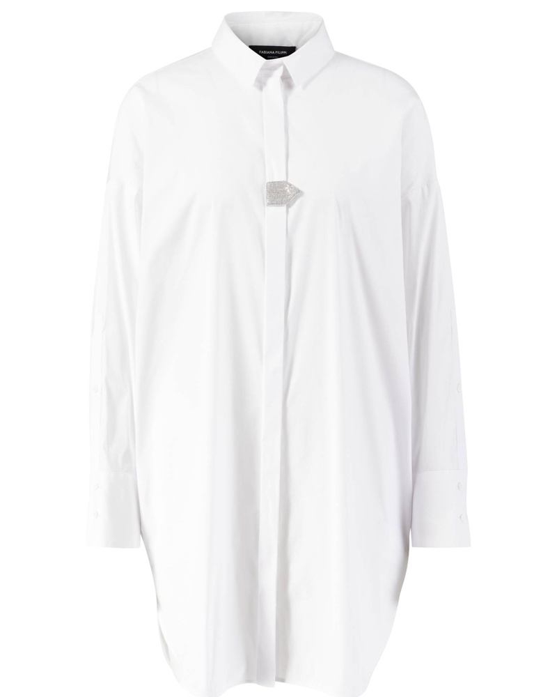 Fabiana Filippi Damen Baumwollbluse Weiß