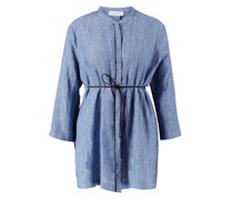 Leinenbluse mit Gürtel