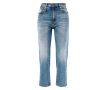 Straight-Leg Jeans 'Shelly' Mittelblau