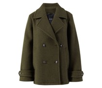 Peacoat mit Haken Dunkelgrün