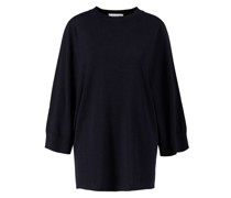 Pullover aus Merinowolle Marineblau