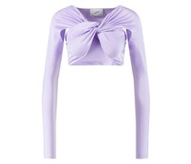 Cropped-Langarmshirt Violett