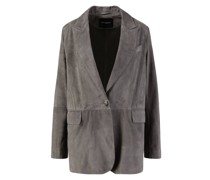 Leder-Blazer 'Paulette' Thymian