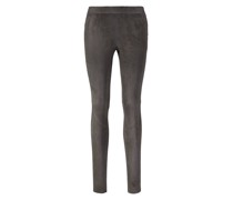 Veloursleder-Leggings 'Roche' Anthrazit