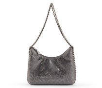 Schultertasche 'Mini Zip Shoulder Bag Eco All Over' mit Kristall-Mesh