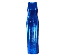 Maxikleid mit Pailletten Marineblau