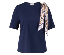 T-Shirt mit Tuch Marineblau