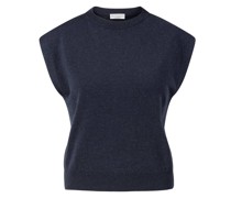 Cashmere-Pullunder Marineblau