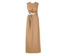 Maxikleid 'Ruched Quartz Abacus' Hellbraun