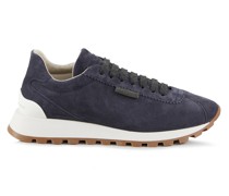 Veloursleder Sneaker Marineblau