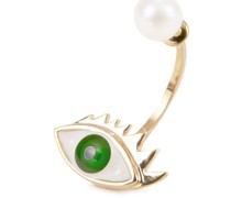 Ohrring mit Perle 'Eye' Gold/Grün