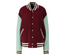 Woll-Bomberjacke Bordeaux