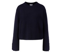 Woll-Cashmere-Pullover Marineblau