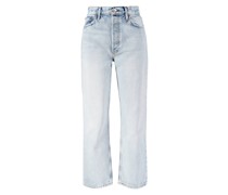 Straight-Leg Jeans '90`s Crop Low Slung' Hellblau