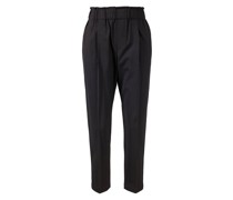 Bundfaltenhose mit Monili-Detail Anthrazit