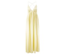 Fließendes Seidenkleid Hellgelb