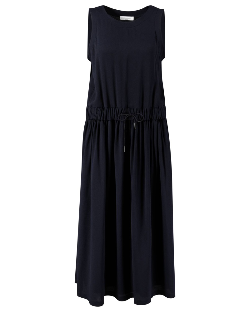 Fabiana Filippi Damen Seidenkleid Marineblau