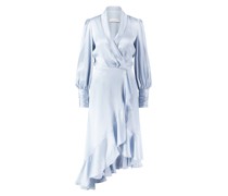 Seiden-Midikleid Hellblau