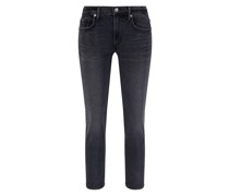Slim-Fit Cropped Jeans 'Ella Mid Rise Slim Crop' Anthrazit