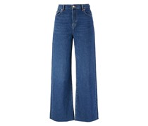 Wide-Leg Jeans 'Scout Blue Bell With Raw Cut' Mittelblau