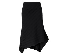 Asymmetrischer Rippstrickrock