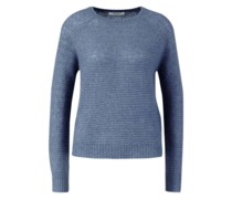 Cashmere-Seiden-Pullover 'Finnici' Mittelblau