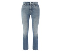 Cropped Jeans 'The Straight Crop Secret With Row' Hellblau