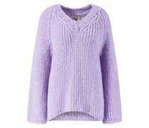 Cashmere-Pullover mit V-Ausschnitt Violett