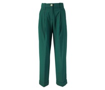 Bundfaltenhose Dunkelgrün
