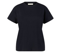 Baumwoll-T-Shirt Marineblau