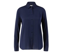 Seidenbluse Marineblau