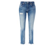 Slim-Fit Jeans 'Girlfriend' Mittelblau