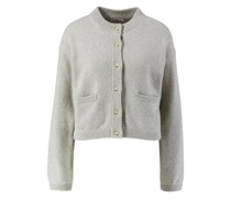 Cashmere-Strickjacke mit Rundhalsausschnitt